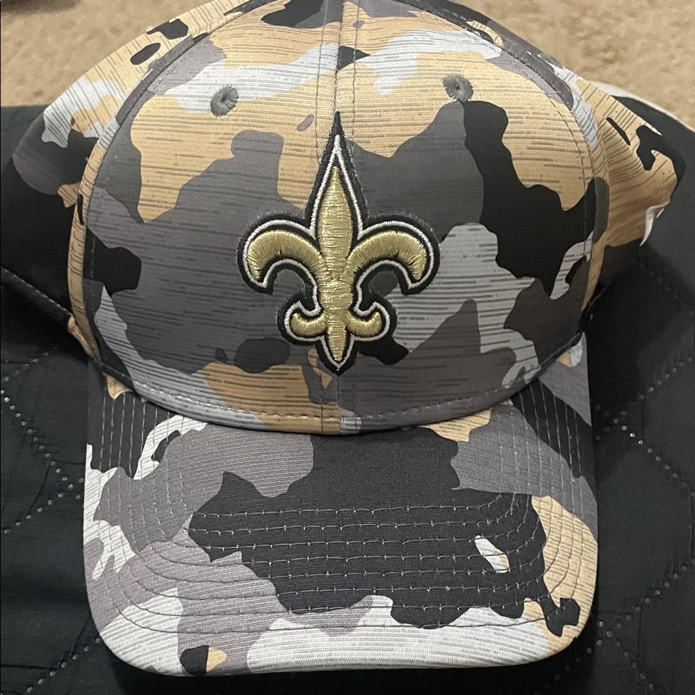New Era Camouflage Hat with New Orleans Saints Logo
